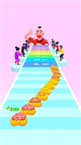 甜甜圈堆栈跑酷比赛3D截图3
