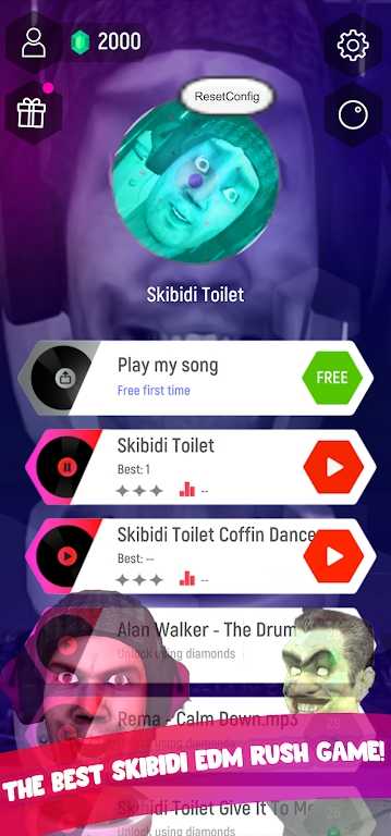 马桶人节奏跳动最新版(Skibidi Toilet Tiles Hop)截图3